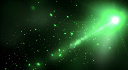 Obraz premium St patrick's day cosmic green light show in space