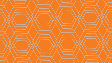 A seamless green and black geometric pattern with hexagon shapes inspired by technology and digital design