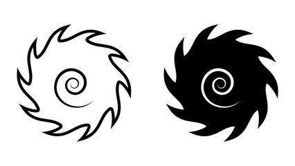 Hurricane icon set.  vector illustration on blank background