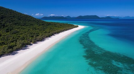 Tropical beach aerial view