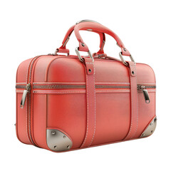 Red travel bag with sleek design