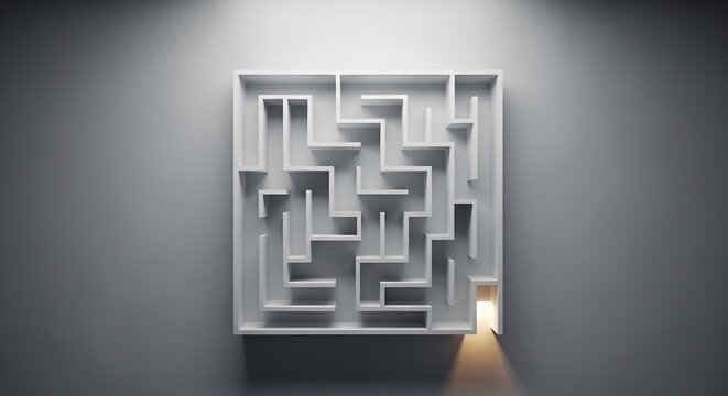 3d render of a maze