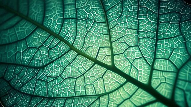 The Inner Pulse: Glowing leaf-vein pattern, translucent organic texture, 8K ultra-detailed seamless loop