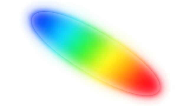 Colorful Gradient Ellipse Isolated on Transparent Background for Design Projects