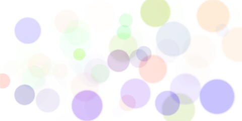 Soft Pastel Bokeh Circles Abstract Background on White with Minimal Light Effect