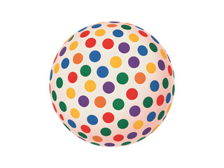 Colorful polka dot easter egg isolated on transparent background