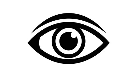 Obraz premium A minimalist black and white illustration of a single human eye