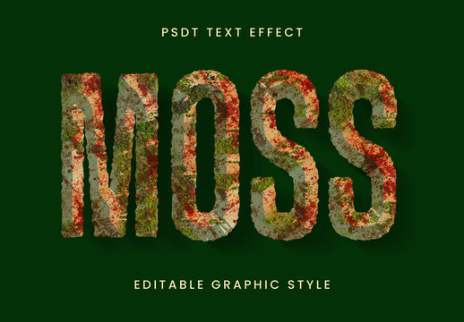 Green Rusty Mossy Stone Text Effect