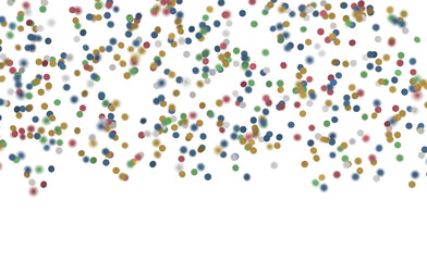 Abstract background featuring falling colorful confetti dots, perfect for festive designs, celebrations, and party theme