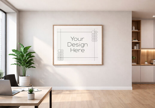Frame Wall Interior Poster Effect Mockup
