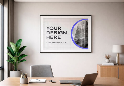 White Modern Architecture Office Frame Mockup