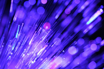 Bright blue stream of light. Dynamic abstraction of high speed Internet.