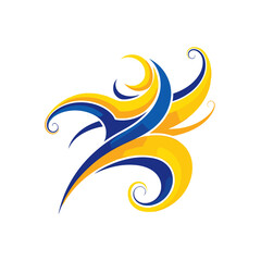 Obraz premium Dynamic Abstract Design, Colorful Swirls, Graphic Art, Modern Aesthetics, Digital Environment, Artistic Viewpoints, Creative Concept