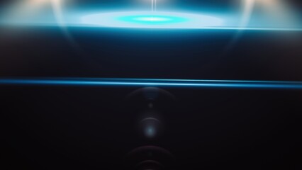 Abstract light patterns with futuristic blue and black gradient design