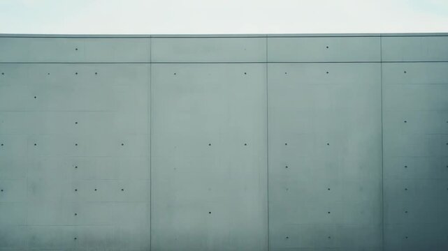 Modern architectural space featuring a neutral textured concrete wall with visible formwork ties and a paved floor with a linear drain, providing an ideal background for product placement