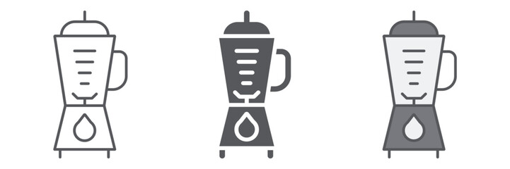 Blender line icon, kitchen and equipment, mixer sign, vector graphics, a linear pattern on a white background.