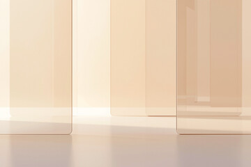 Minimalist interior with soft light and neutral tones