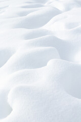 Bright white smooth textured fresh snow background