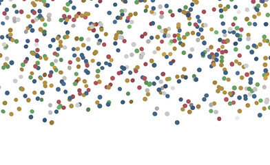 Obraz premium Abstract background of colorful confetti falling on a white backdrop, perfect for celebrations and festive occasions.