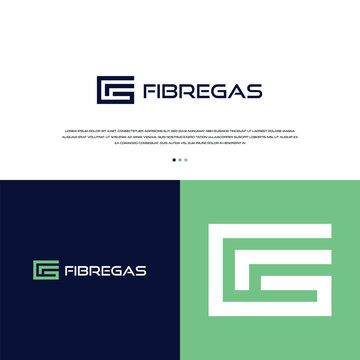g f gf fg initial logo design vector graphic idea creative
