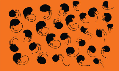 abstract brush effect vector background pattern for fabric print 