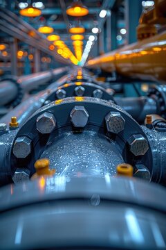 Cooling pipes in an industrial plant.
