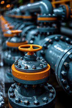 Cooling pipes in an industrial plant.