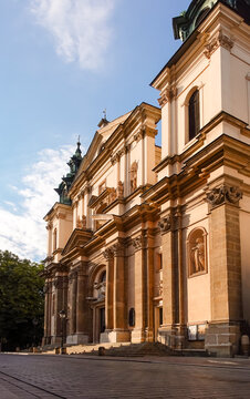 Historic baroque roman catholic church of St. Anne in Krak&oacute;w old town Poland