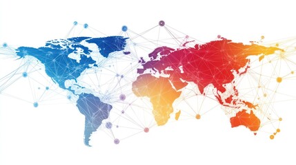 Obraz premium Global Network Map (1)