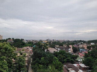 Fototapeta premium Urban landscape with cloudy sky