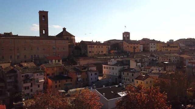 jesi, Italy, city view, medieval city, medieval walls, Medieval Architecture, Ancient History, OldTownCharm, Cobblestone Streets, Castle Life, Historical Gem, panorama, landscape, aerial shot, Travel