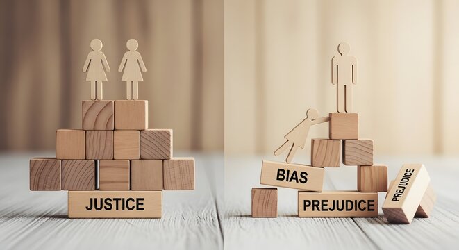International women's day breaking down bias and prejudice to achieve justice and equality for all
