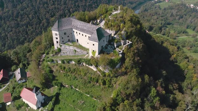Kostel Castle Slovenia from above