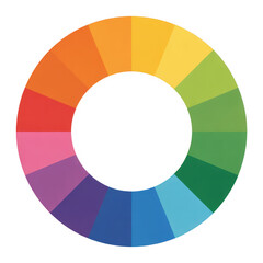 Obraz premium Color wheel isolated on a transparent background circle