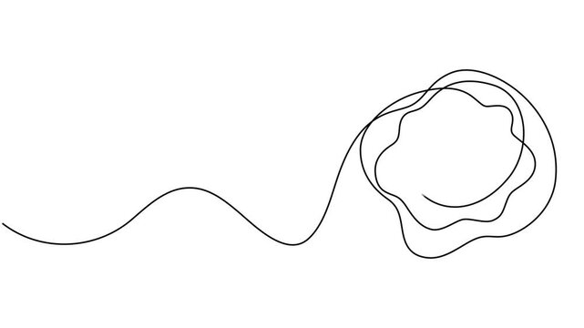Animated egg video. Easter egg linear symbol animation.