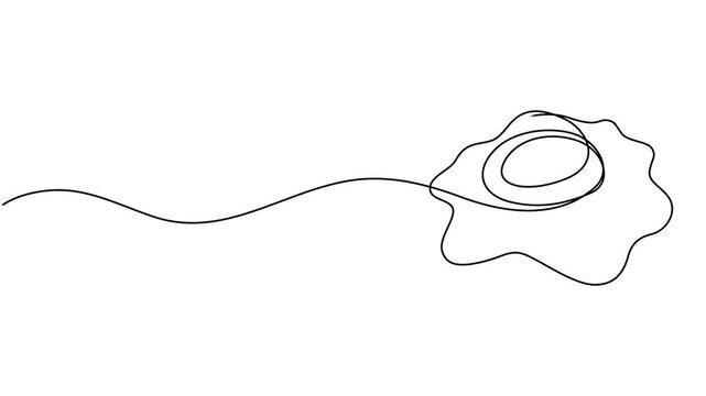 Animated egg video. Easter egg linear symbol animation.
