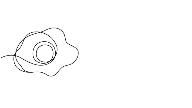 Animated egg video. Easter egg linear symbol animation.