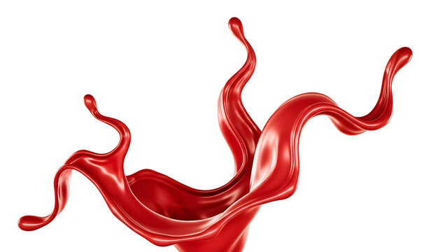 Red Liquid Splash Abstract Shape (203) graphic