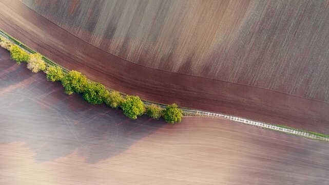 South Moravia, Czech Republic &ndash; Wide rural landscape and fields