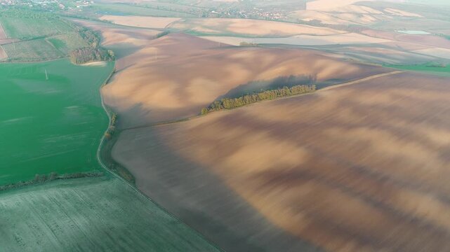 South Moravia, Czech Republic &ndash; Wide rural landscape and fields