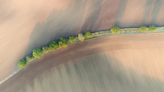 South Moravia, Czech Republic &ndash; Wide rural landscape and fields