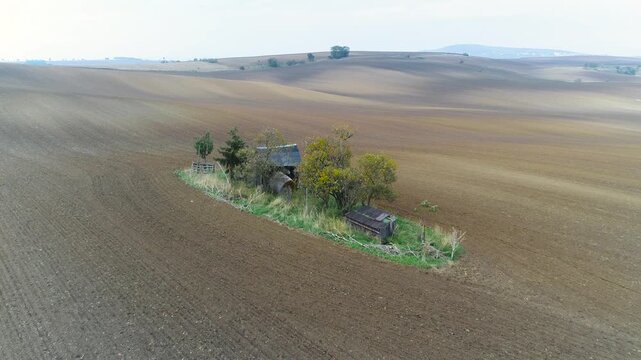 South Moravia, Czech Republic &ndash; Wide rural landscape and fields