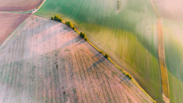South Moravia, Czech Republic &ndash; Wide rural landscape with fields