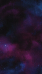Fototapeta premium Vibrant Purple Nebula with beautiful stars, high resolution sci-fi background