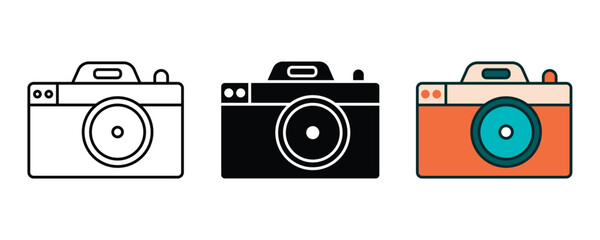 Camera icon set. camera photography icon. Take photo icon. Camera signs. Photography flash symbol vector illustration.