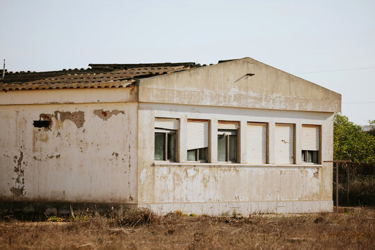 Old abandoned house in rural area