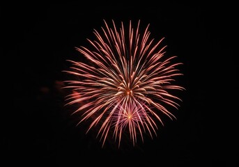 Fototapeta premium A brilliant burst of vibrant pyrotechnic light explodes against the deep midnight sky, creating a stunning visual display of color and energy ,explosion ,spectacular ,celebration
