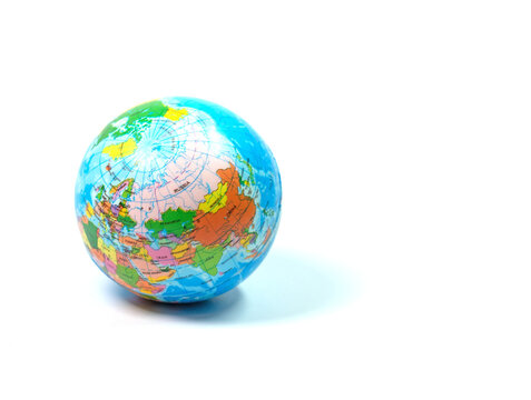 Globus vor wei&szlig;em Hintergrund