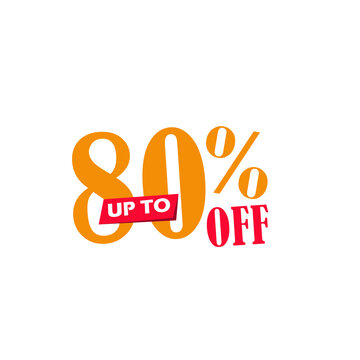 Discount Offer Banner 80% of Discount text style Offer Banner, Book Now Red boton Discount Label on transparent  Background PNG Discount Tag