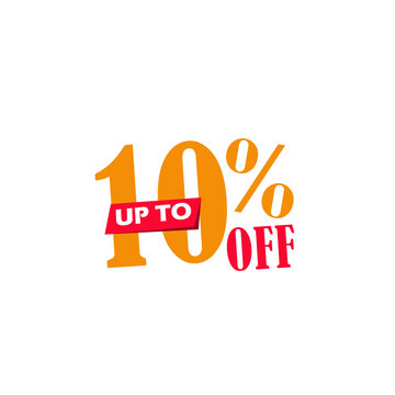 Discount Offer Banner 10% of Discount text style Offer Banner, Book Now Red boton Discount Label on transparent  Background PNG Discount Tag